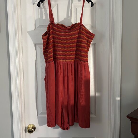 Torrid orange soft knit romper size 3 - Picture 1 of 4